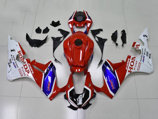 Rouge Bleu HRC Carénage Moto Honda CBR 1000 RR 17-23 Rouge Bleu HRC Carénage Moto Honda CBR 1000 RR 17-23
