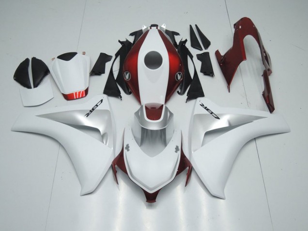 Rouge Bonbon Blanc et Argent Carénage Moto Honda CBR 1000 RR 08-11