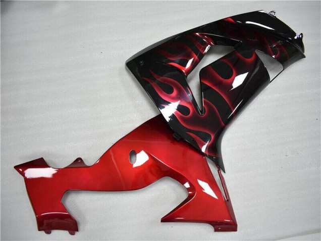 Rouge Flamme Carénage Moto Kawasaki ZX10R 06-07 Rouge Flamme Carénage Moto Kawasaki ZX10R 06-07