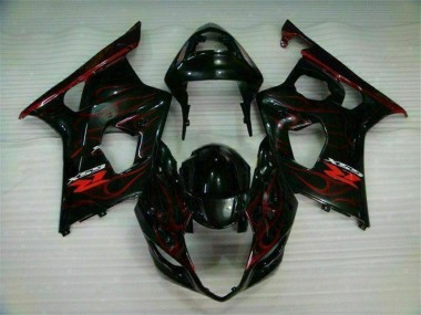 Rouge Flamme Carénage Moto Suzuki GSXR 1000 K3 03-04