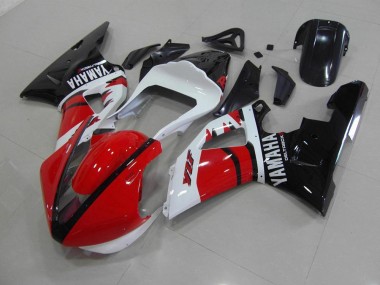 Rouge Noir Blanc Courses Version Carénage Moto Yamaha R1 00-01