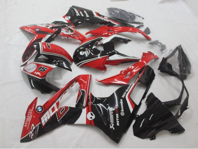 Rouge Noir Carénage Moto BMW S1000RR 15-18 Rouge Noir Carénage Moto BMW S1000RR 15-18