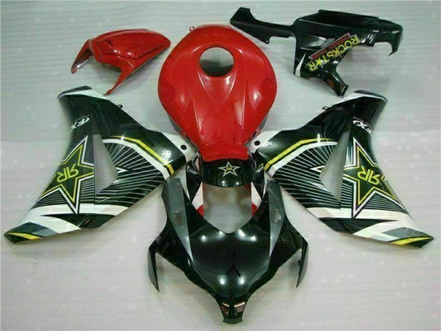 Rouge Noir Carénage Moto Honda CBR 1000 RR 08-11 Rouge Noir Carénage Moto Honda CBR 1000 RR 08-11