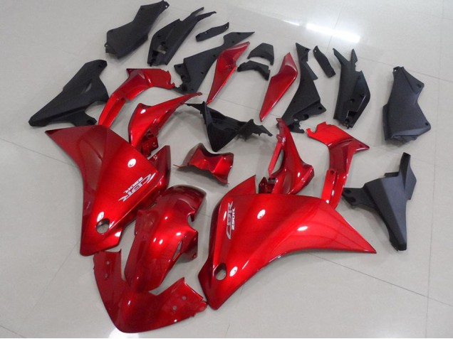 Rouge Noir Mat Carénage Moto Honda CBR 250 RR 11-13 Rouge Noir Mat Carénage Moto Honda CBR 250 RR 11-13