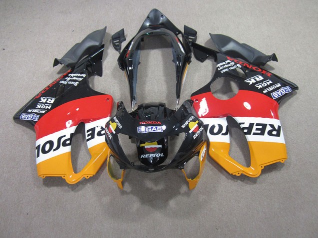 Rouge Noir Repsol Carénage Moto Honda CBR 600 F4 99-00 Rouge Noir Repsol Carénage Moto Honda CBR 600 F4 99-00