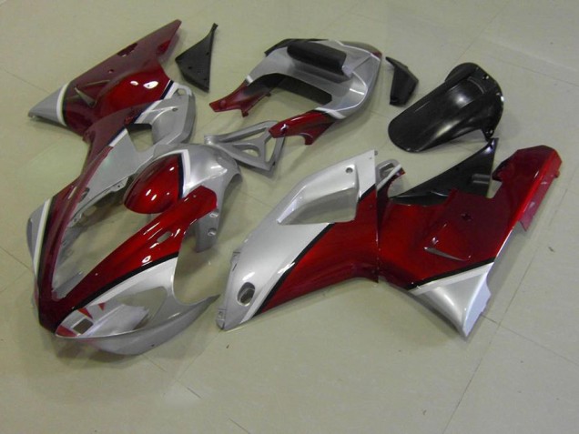 Rouge et Argent Carénage Moto Yamaha R1 00-01 Rouge et Argent Carénage Moto Yamaha R1 00-01