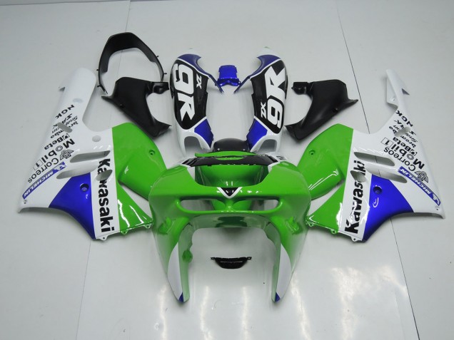 Vert Blanc Carénage Moto Kawasaki ZX9R 94-97 Vert Blanc Carénage Moto Kawasaki ZX9R 94-97