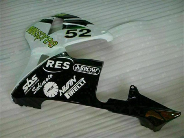 Vert Blanc Noir Carénage Moto Honda CBR 600 RR 03-04 Vert Blanc Noir Carénage Moto Honda CBR 600 RR 03-04