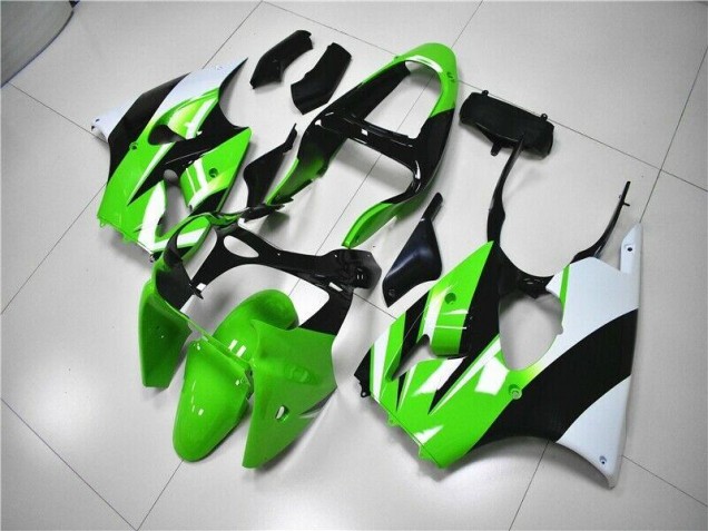 Vert Blanc Noir Carénage Moto Kawasaki ZX6R 00-02 Vert Blanc Noir Carénage Moto Kawasaki ZX6R 00-02
