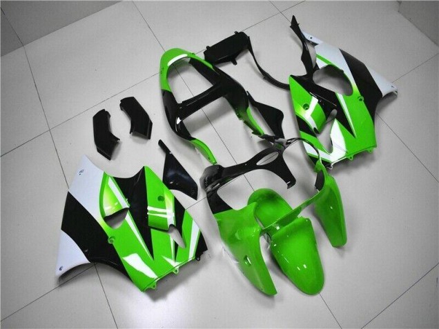 Vert Blanc Noir Carénage Moto Kawasaki ZX6R 00-02 Vert Blanc Noir Carénage Moto Kawasaki ZX6R 00-02