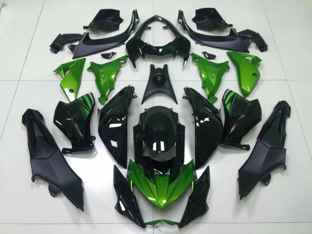 Vert Noir Carénage Moto Kawasaki Z800 13-16 Vert Noir Carénage Moto Kawasaki Z800 13-16
