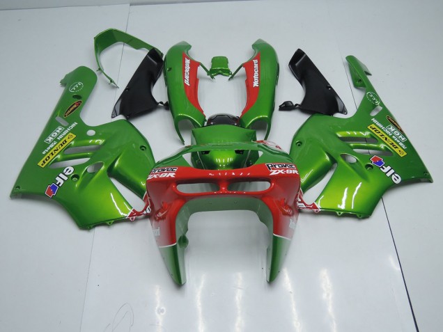 Vert Rouge Carénage Moto Kawasaki ZX9R 94-97 Vert Rouge Carénage Moto Kawasaki ZX9R 94-97