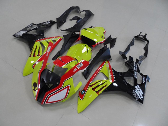 Vert Rouge Monster Carénage Moto BMW S1000RR 09-14 Vert Rouge Monster Carénage Moto BMW S1000RR 09-14
