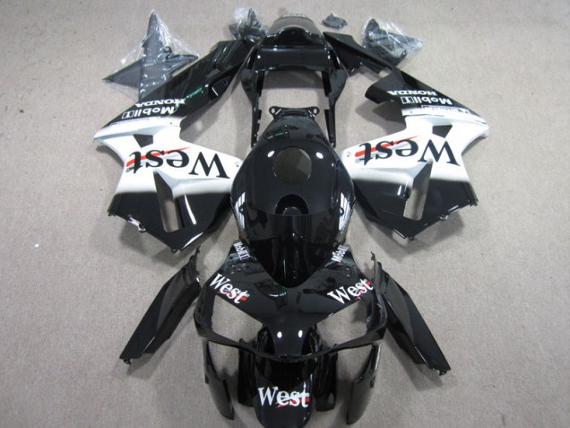 West Blanc Noir Carénage Moto Honda CBR 600 RR 03-04 West Blanc Noir Carénage Moto Honda CBR 600 RR 03-04